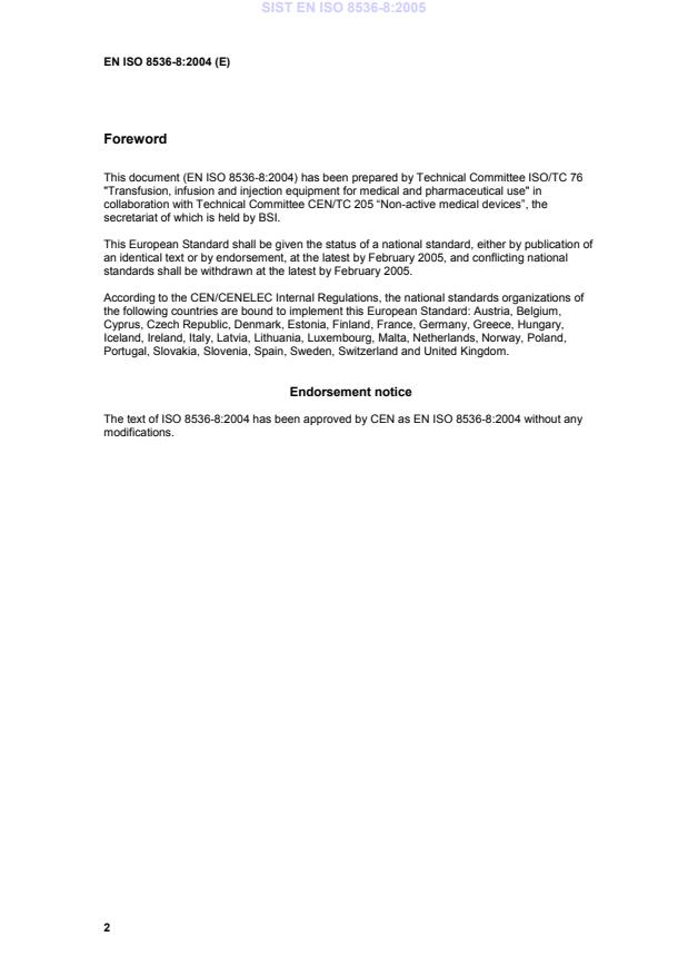 EN ISO 8536-8:2004 EN ISO 8536-8:2005 - Page 4 preview