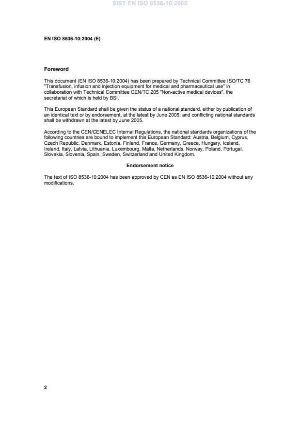 EN ISO 8536-10:2004 EN ISO 8536-10:2005 - Page 4 preview