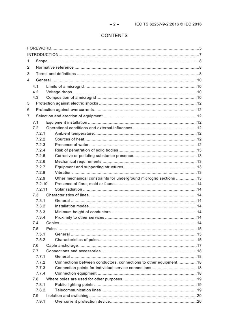 IEC TS 62257-9-2:2016 IEC TS 62257-9-2:2016 - Recommendations for renewable energy and hybrid systems for rural electrification - Part 9-2: Integrated systems - Microgrids - Page 4 preview