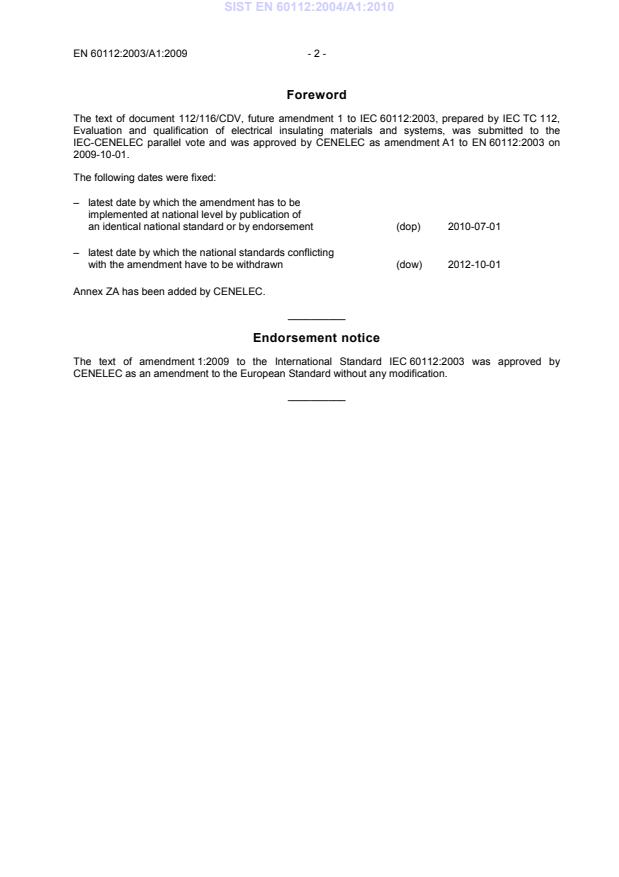 EN 60112:2003/A1:2009 EN 60112:2004/A1:2010 - Page 4 preview