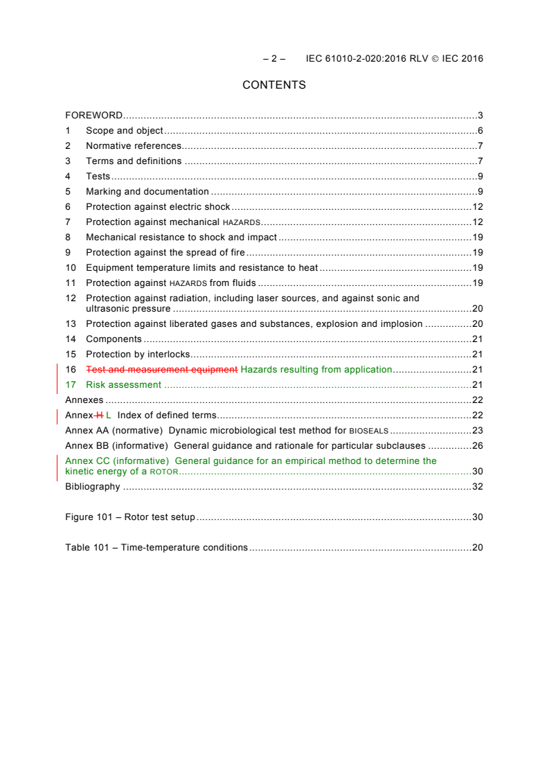 IEC 61010-2-020:2016 IEC 61010-2-020:2016 RLV - Safety requirements for electrical equipment for measurement, control, and laboratory use - Part 2-020: Particular requirements for laboratory centrifuges
Released:5/27/2016
Isbn:9782832234426 - Page 4 preview