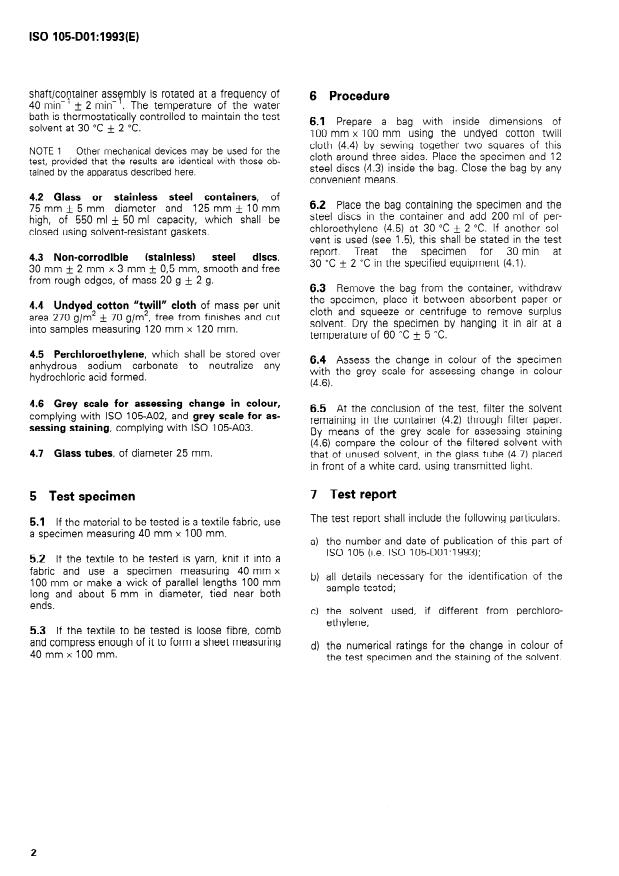 ISO 105-D01:1993 ISO 105-D01:1993 - Textiles -- Tests for colour fastness - Page 4 preview