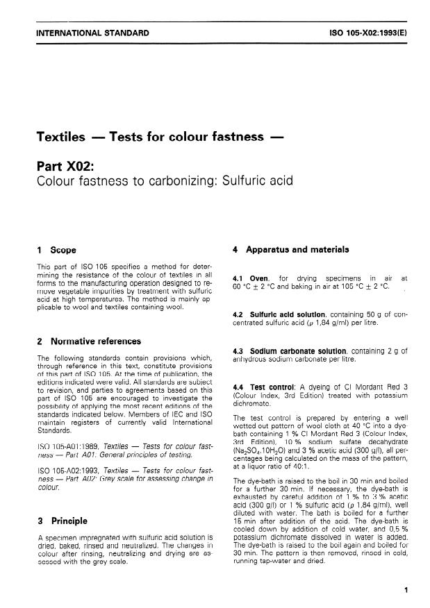 ISO 105-X02:1993 - Textiles -- Tests for colour fastness