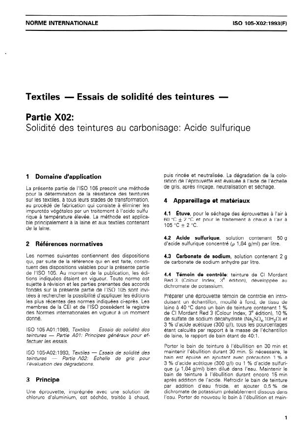 ISO 105-X02:1993 - Textiles -- Essais de solidité des teintures