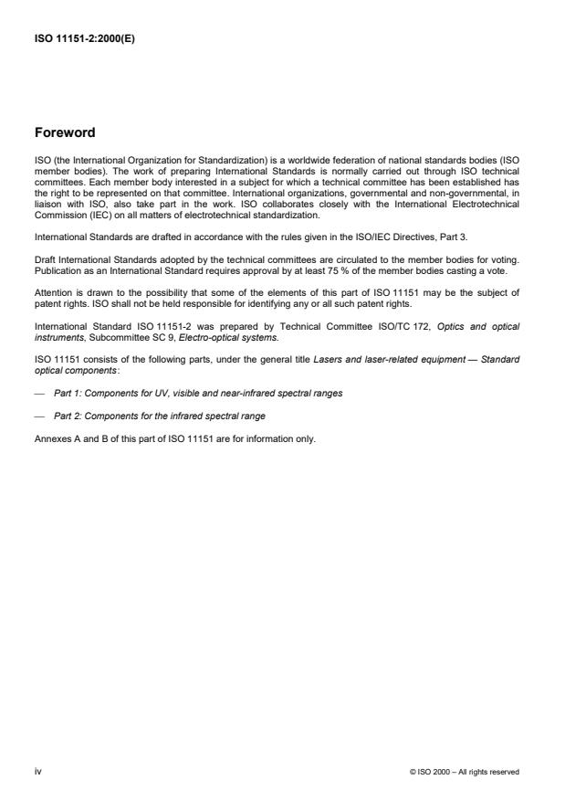 ISO 11151-2:2000 ISO 11151-2:2000 - Lasers and laser-related equipment -- Standard optical components - Page 4 preview