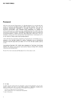 ISO 10629:1996 ISO 10629:1996 - Raw optical glass — Resistance to attack by aqueous alkaline solutions at 50 degrees C — Test method and classification
Released:7/11/1996 - Page 2 preview