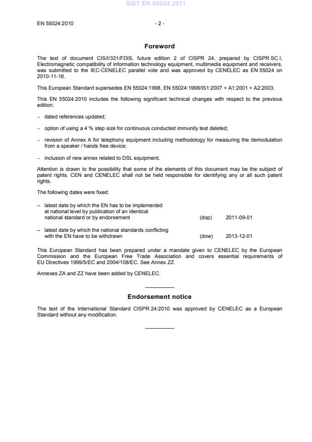 EN 55024:2010 EN 55024:2011 - Page 4 preview