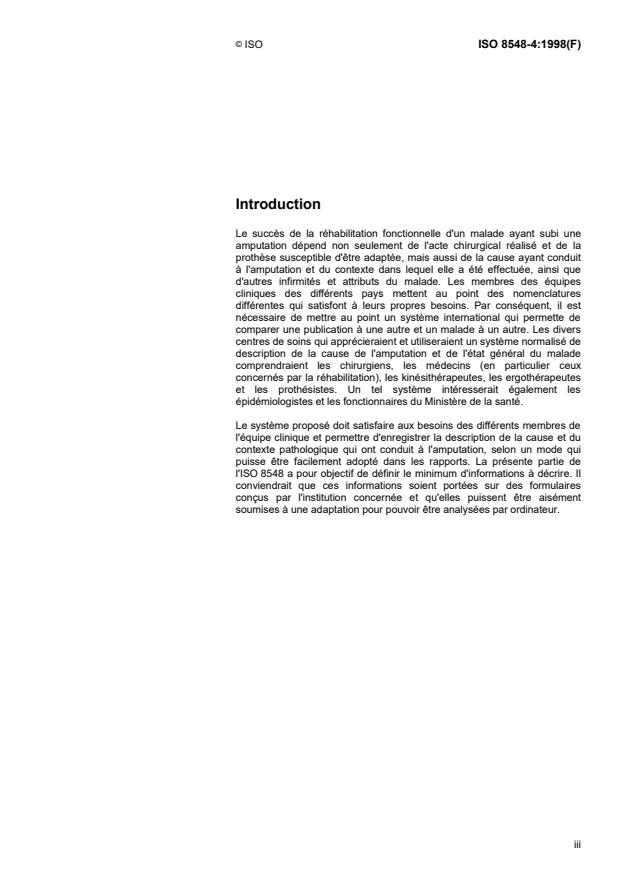 ISO 8548-4:1998 - Protheses et ortheses -- Malformations des membres