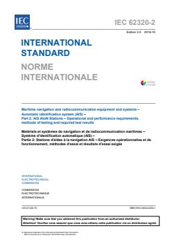 IEC 62320-2:2016 - Maritime navigation and radiocommunication equipment and systems - Automatic identification system (AIS) - Part 2: AIS AtoN Stations - Operational and performance requirements, methods of testing and required test results - Page 3 preview