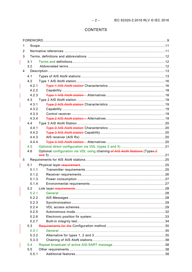 IEC 62320-2:2016 IEC 62320-2:2016 RLV - Maritime navigation and radiocommunication equipment and systems - Automatic identification system (AIS) - Part 2: AIS AtoN Stations - Operational and performance requirements, methods of testing and required test results
Released:10/31/2016
Isbn:9782832237359 - Page 4 preview