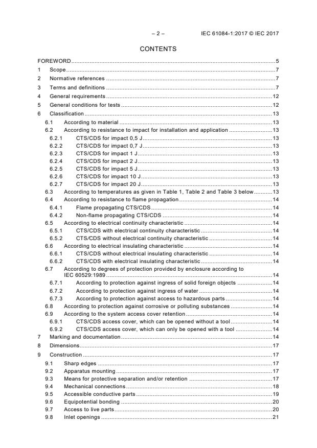 IEC 61084-1:2017 IEC 61084-1:2017 - Cable trunking systems and cable ducting systems for electrical installations - Part 1: General requirements - Page 4 preview