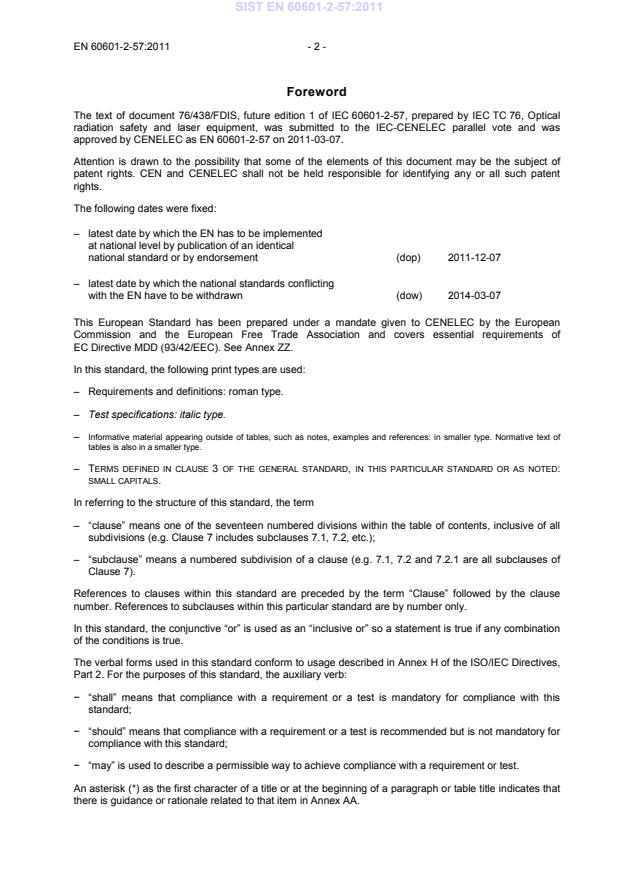 EN 60601-2-57:2011 EN 60601-2-57:2011 - BARVE - Page 4 preview