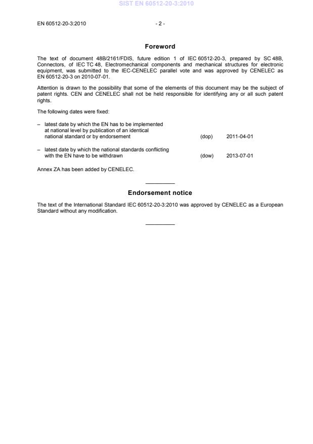 EN 60512-20-3:2010 EN 60512-20-3:2010 - Page 4 preview
