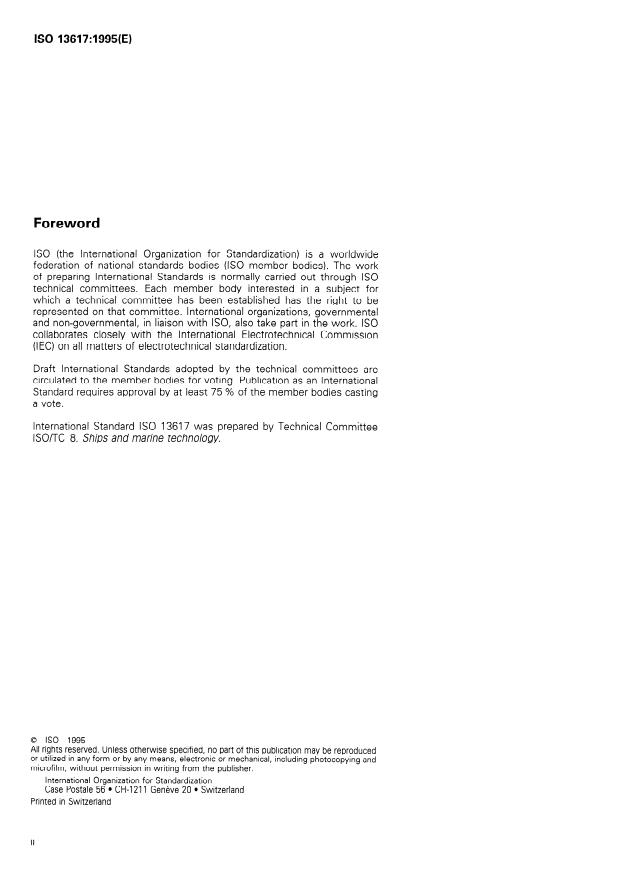 ISO 13617:1995 ISO 13617:1995 - Shipbuilding -- Shipboard incinerators -- Requirements - Page 2 preview