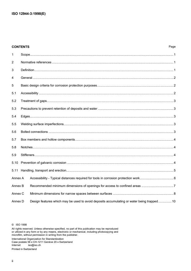 ISO 12944-3:1998 ISO 12944-3:1998 - Paints and varnishes -- Corrosion protection of steel structures by protective paint systems - Page 2 preview
