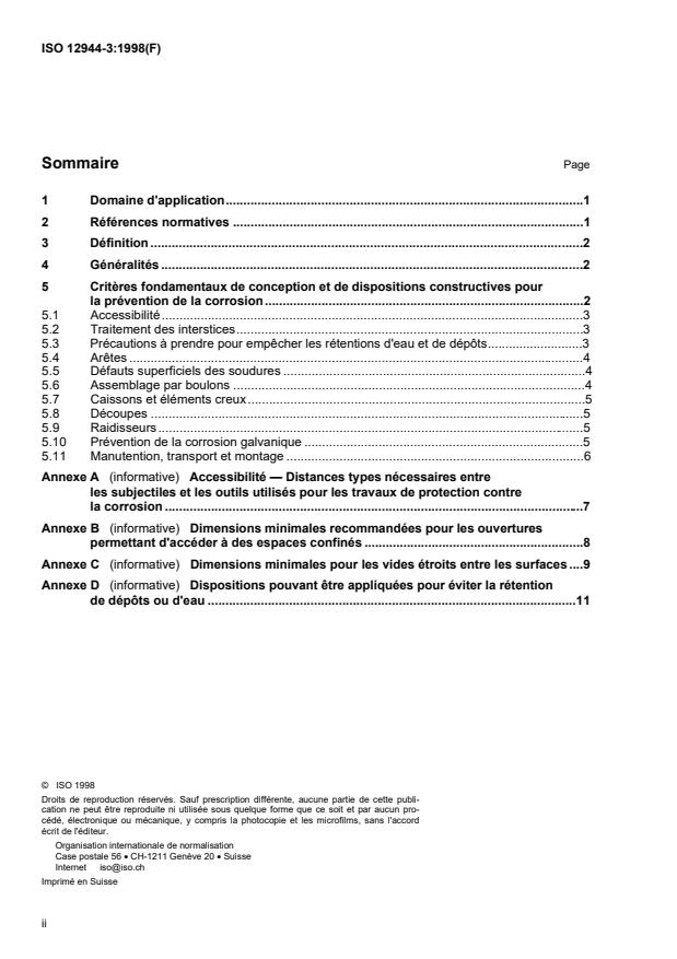 ISO 12944-3:1998 ISO 12944-3:1998 - Peintures et vernis -- Anticorrosion des structures en acier par systemes de peinture - Page 2 preview