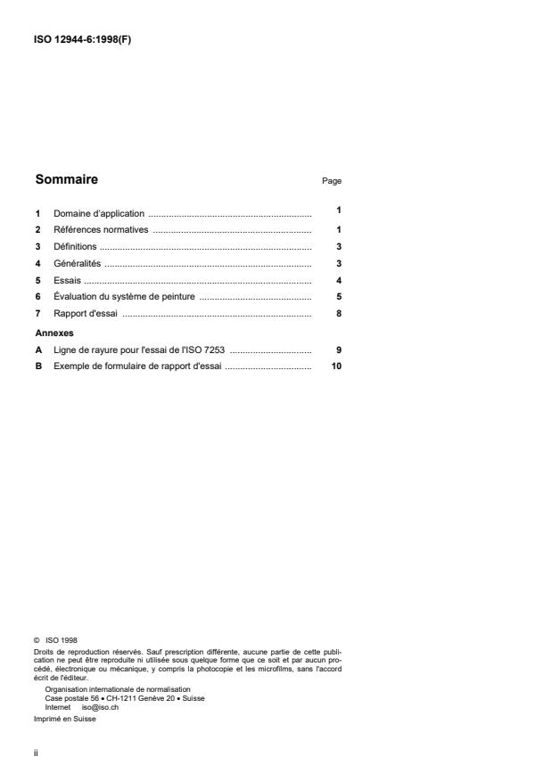 ISO 12944-6:1998 ISO 12944-6:1998 - Peintures et vernis -- Anticorrosion des structures en acier par systemes de peinture - Page 2 preview