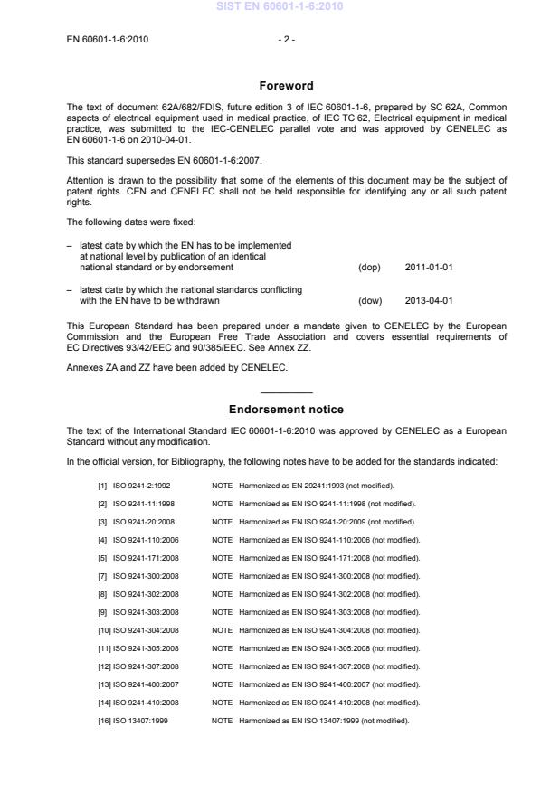 EN 60601-1-6:2010 EN 60601-1-6:2010 - Page 4 preview