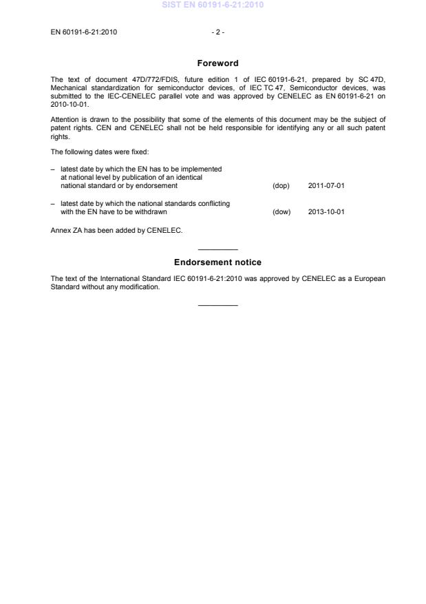 SIST EN 60191-6-21:2010 SIST EN 60191-6-21:2010 - Page 4 preview