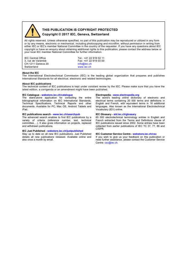 IEC 60793-1-61:2017 IEC 60793-1-61:2017 - Optical fibres - Part 1-61: Measurement methods and test procedures - Polarization crosstalk - Page 2 preview