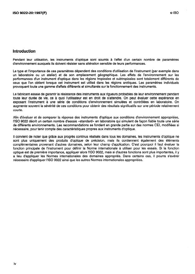 ISO 9022-20:1997 ISO 9022-20:1997 - Optique et instruments d'optique -- Méthodes d'essais d'environnement - Page 4 preview