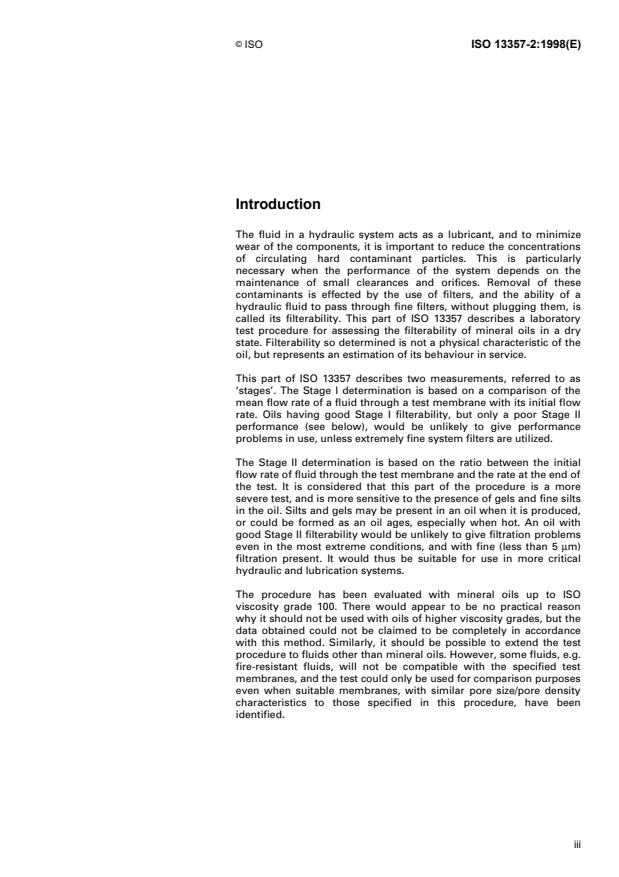 ISO 13357-2:1998 - Petroleum products -- Determination of the filterability of lubricating oils