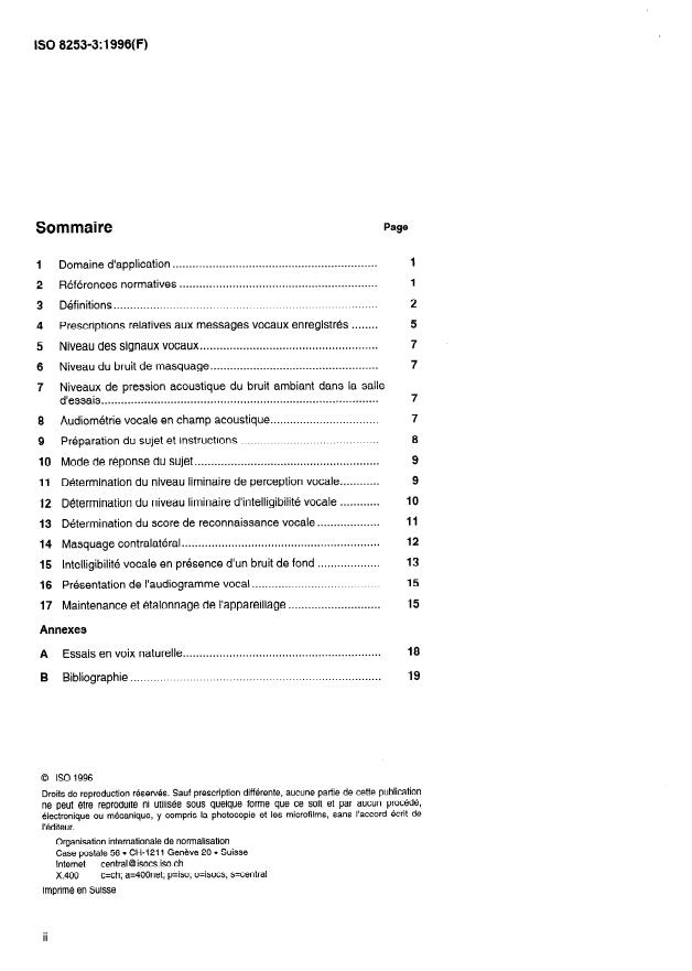 ISO 8253-3:1996 ISO 8253-3:1996 - Acoustique -- Méthodes d'essais audiométriques - Page 2 preview