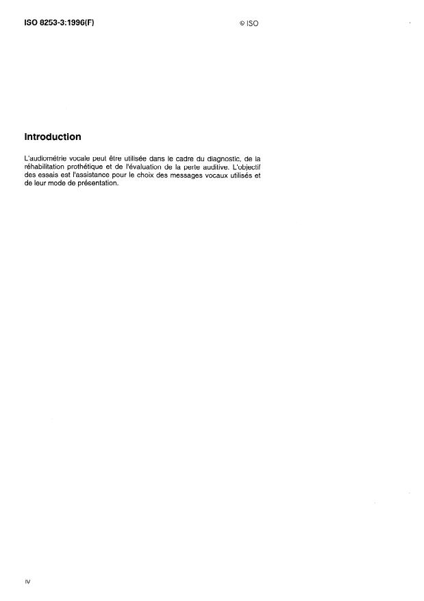 ISO 8253-3:1996 ISO 8253-3:1996 - Acoustique -- Méthodes d'essais audiométriques - Page 4 preview