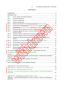 IEC 60601-2-46:2016 RLV - Medical electrical equipment - Part 2-46: Particular requirements for the basic safety and essential performance of operating tables
Released:8/10/2016
Isbn:9782832235812 - Page 4 preview