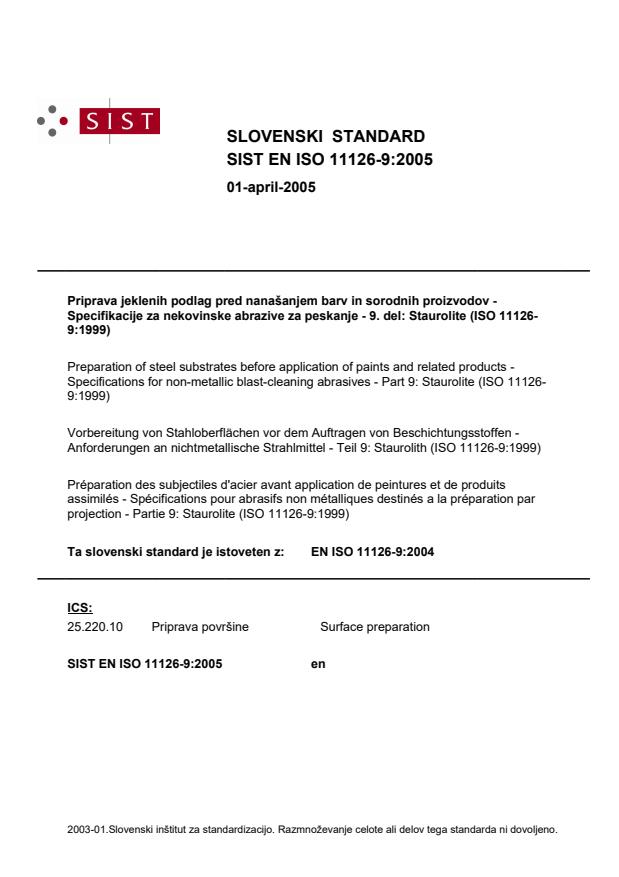 EN ISO 11126-9:2005