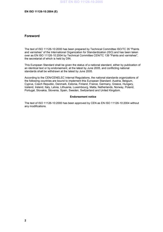 EN ISO 11126-10:2004 EN ISO 11126-10:2005 - Page 4 preview