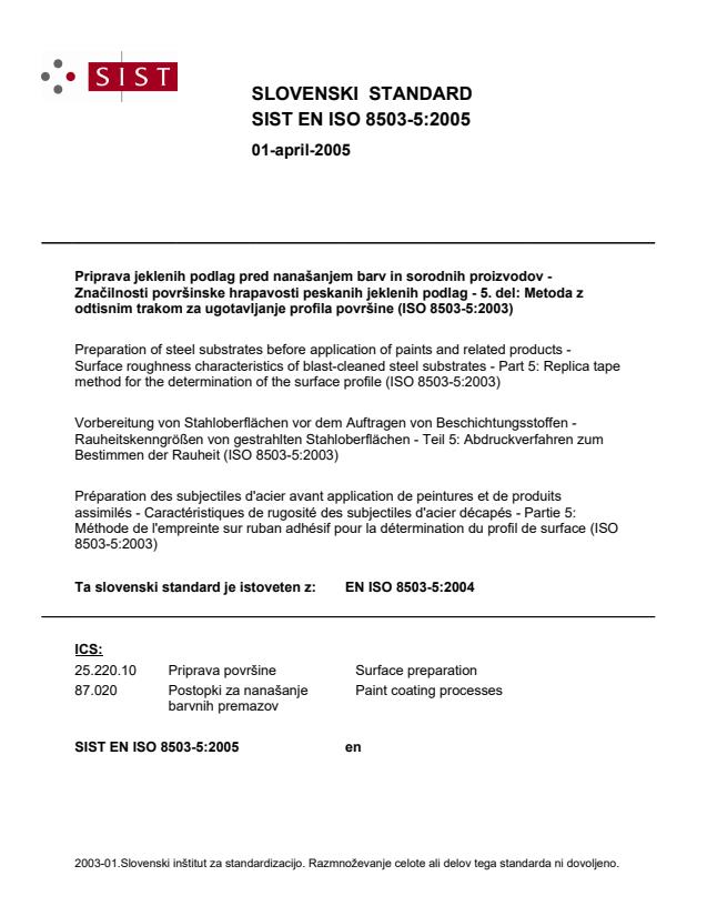 EN ISO 8503-5:2005