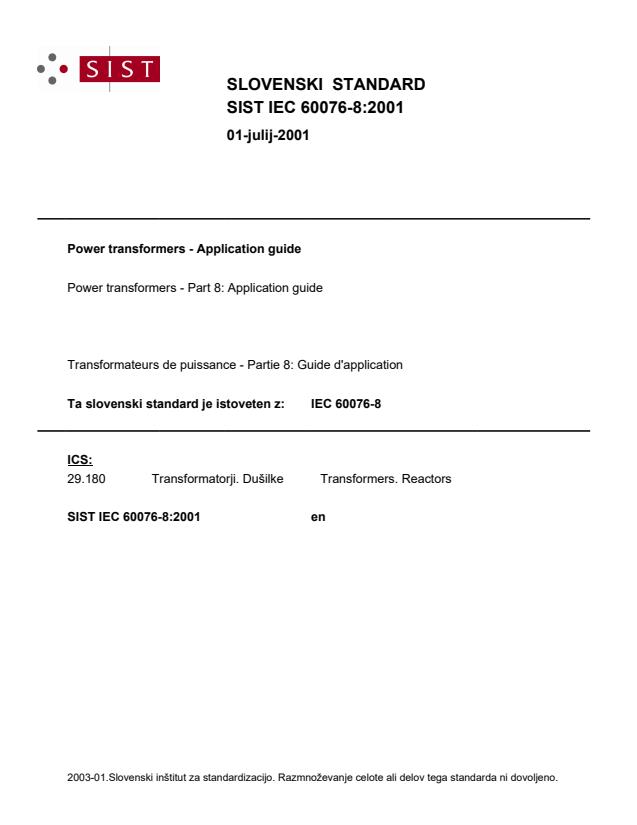 IEC 60076-8:2001