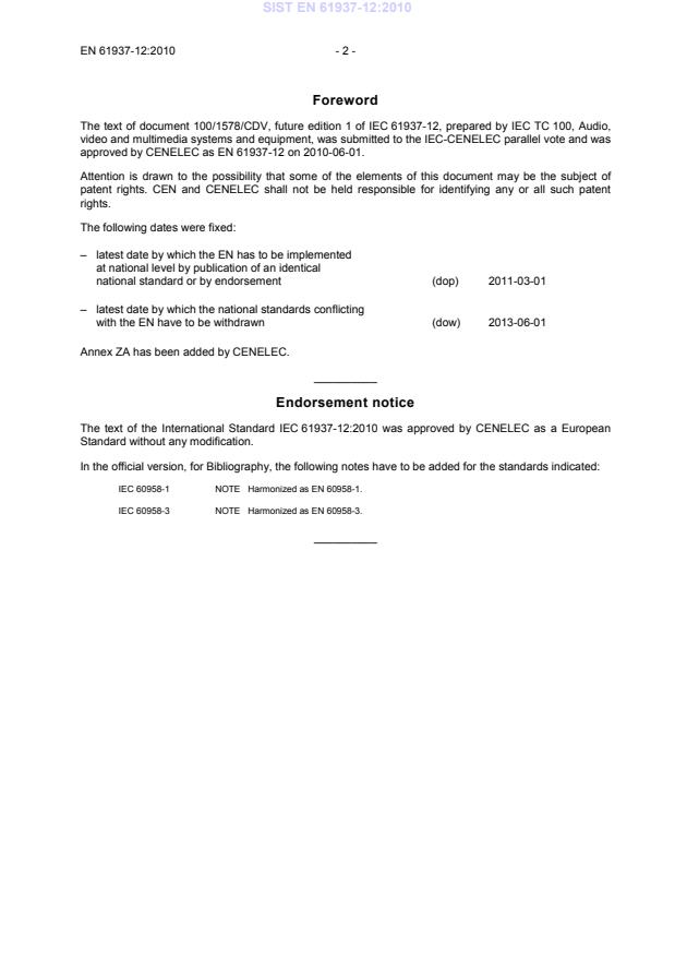 SIST EN 61937-12:2010 SIST EN 61937-12:2010 - Page 4 preview