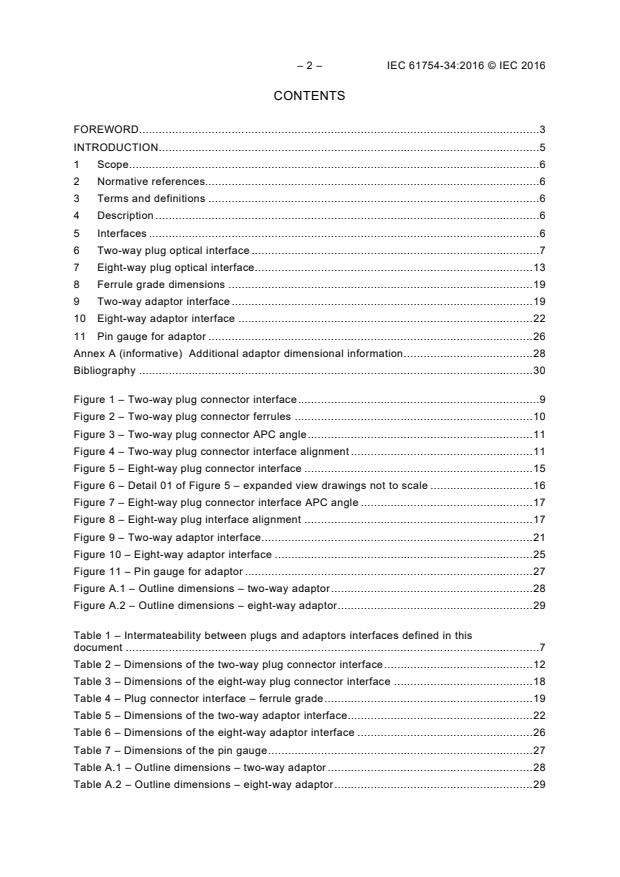 IEC 61754-34:2016 IEC 61754-34:2016 - Fibre optic interconnecting devices and passive components - Fibre optic connector interfaces - Part 34: Type URM connector family - Page 4 preview
