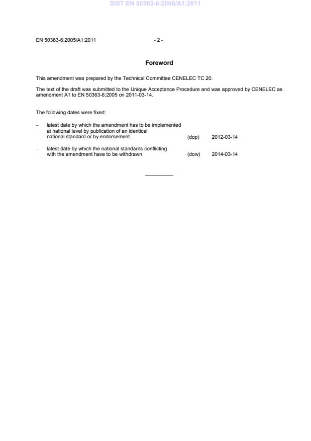 EN 50363-6:2005/A1:2011 EN 50363-6:2006/A1:2011 - Page 4 preview