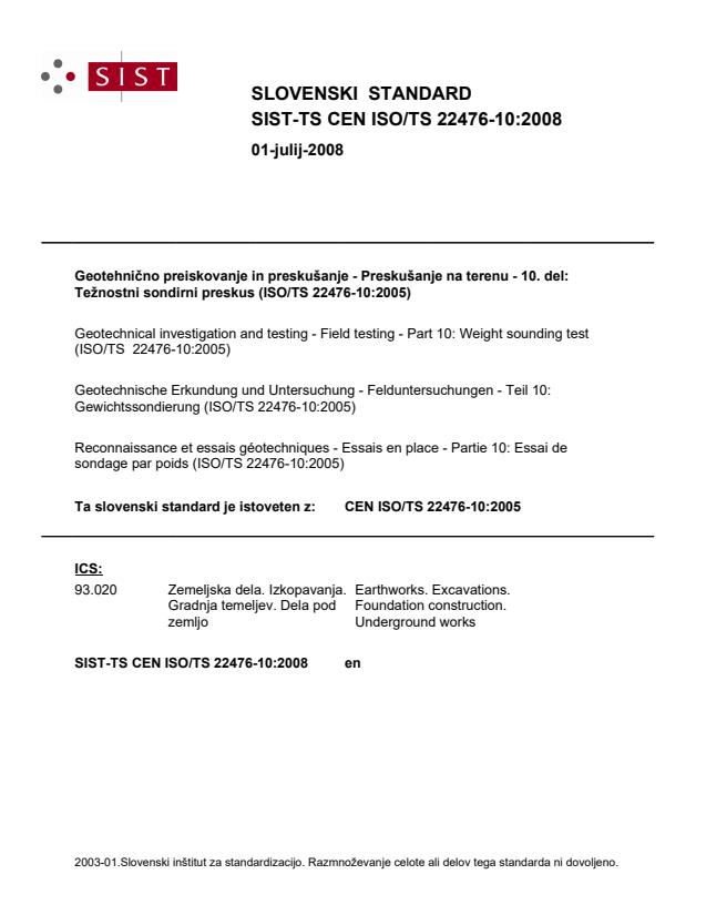 TS CEN ISO/TS 22476-10:2008