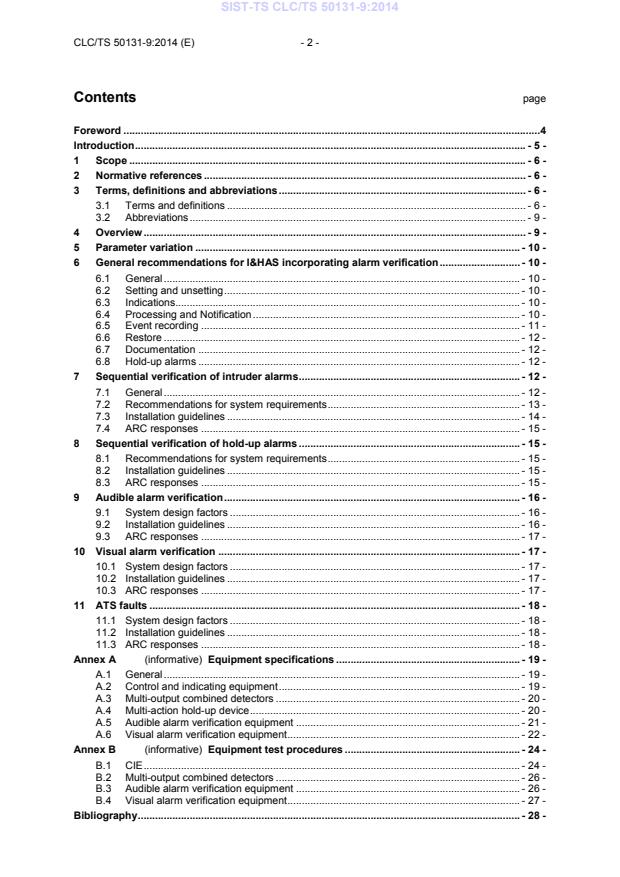SIST-TS CLC/TS 50131-9:2014 SIST-TS CLC/TS 50131-9:2014 - Page 4 preview