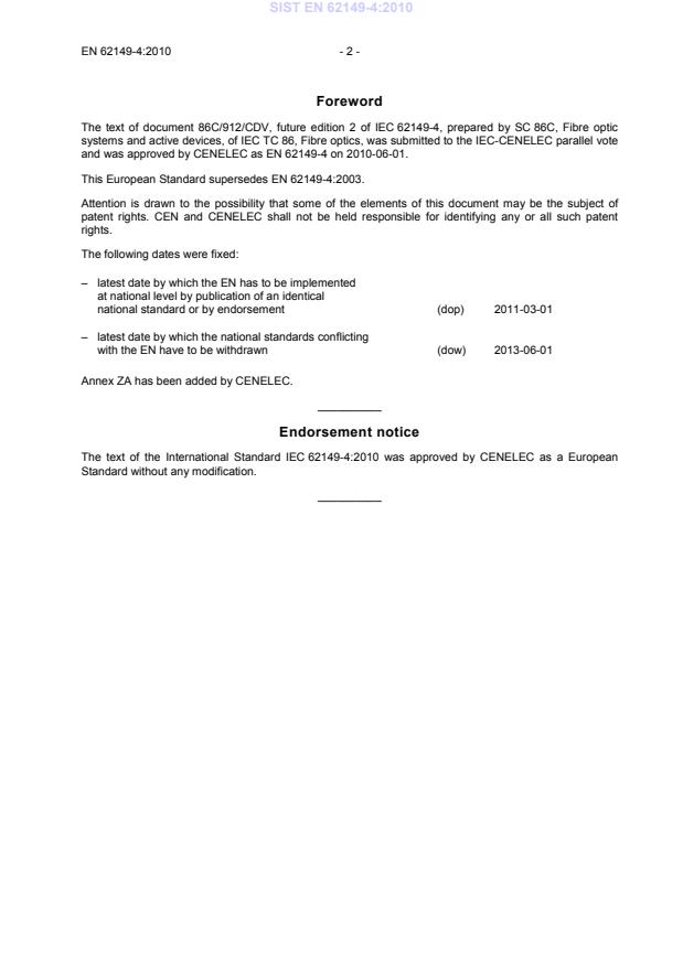 SIST EN 62149-4:2010 SIST EN 62149-4:2010 - Page 4 preview
