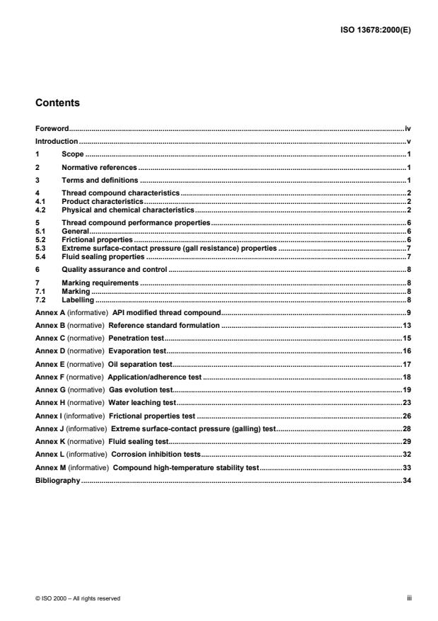 ISO 13678:2000 - Petroleum and natural gas industries -- Evaluation and testing of thread compounds for use with casing, tubing and line pipe