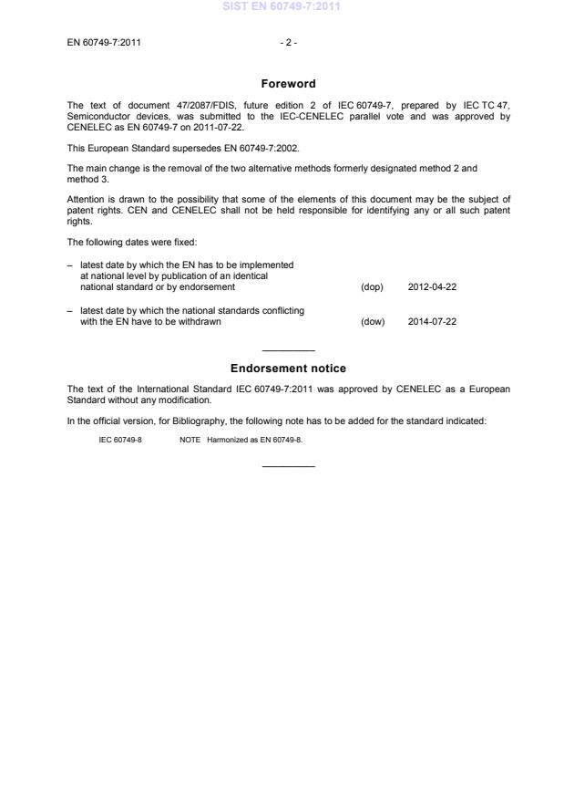 EN 60749-7:2011 EN 60749-7:2011 - Page 4 preview