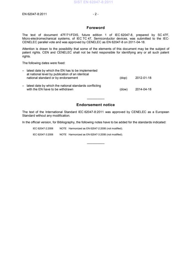 EN 62047-8:2011 EN 62047-8:2011 - BARVE - Page 4 preview