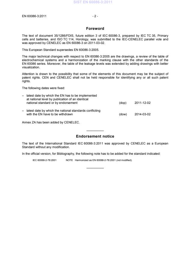 EN 60086-3:2011 EN 60086-3:2011 - Page 4 preview