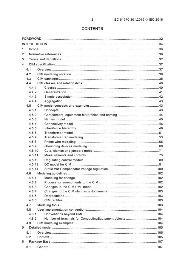 IEC 61970-301:2016 IEC 61970-301:2016 - Energy management system application program interface (EMS-API) - Part 301: Common information model (CIM) base - Page 4 preview