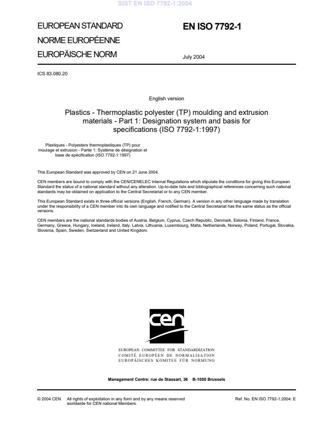 EN ISO 7792-1:2004