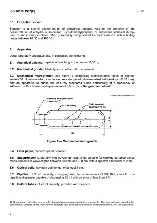 ISO 10519:1997 ISO 10519:1997 - Rapeseed -- Determination of chlorophyll content -- Spectrometric method - Page 4 preview
