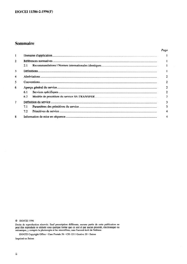 ISO/IEC 11586-2:1996 ISO/IEC 11586-2:1996 - Technologies de l'information -- Interconnexion de systemes ouverts (OSI) -- Sécurité générique des couches supérieures: Définition du service assuré par l'élément de service d'échange de sécurité (SESE) - Page 2 preview