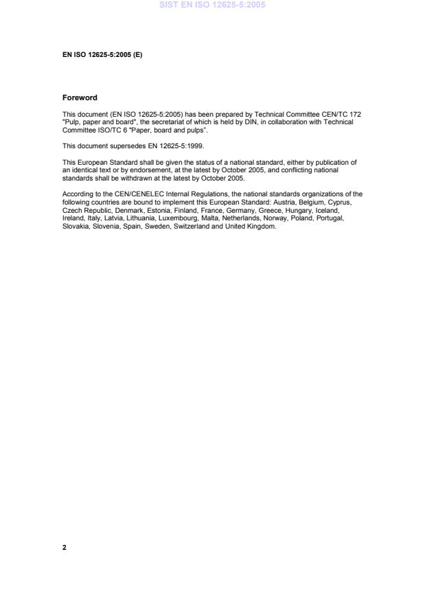 EN ISO 12625-5:2005 EN ISO 12625-5:2005 - Page 4 preview