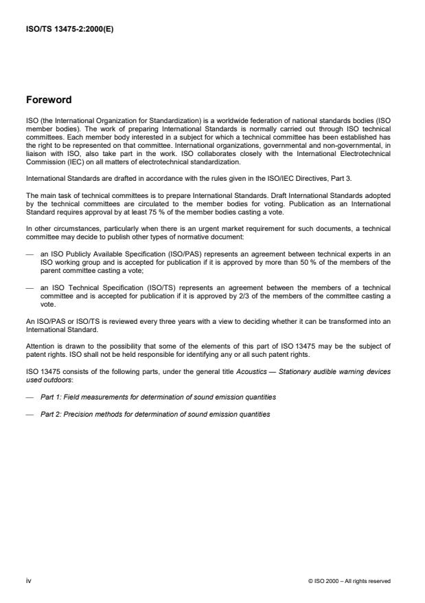 ISO/TS 13475-2:2000 ISO/TS 13475-2:2000 - Acoustics -- Stationary audible warning devices used outdoors - Page 4 preview