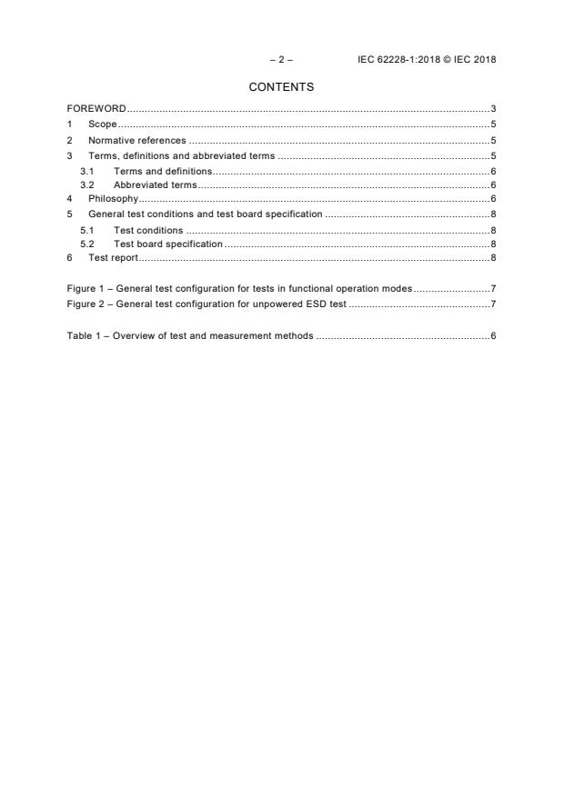 IEC 62228-1:2018 IEC 62228-1:2018 - Integrated circuits - EMC evaluation of transceivers - Part 1: General conditions and definitions - Page 4 preview